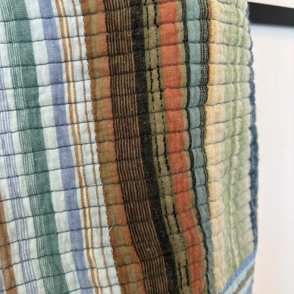 Chenab‎ One pillow case stripes boho neutral earth tones